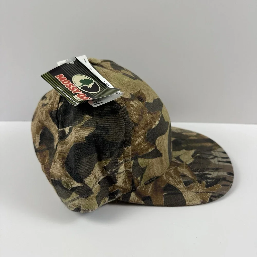 Vintage NWT Mossy Oak Camo Camouflage Hat Cap USA‎ SnapBack Forest Floor